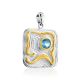 Abstract Design Silver Topaz Pendant, image , picture 3