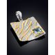 Bold Square Silver Topaz Pendant, image , picture 2