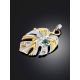 Leaf Design Silver Topaz Pendant, image , picture 2