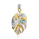 Leaf Design Silver Topaz Pendant, image , picture 3