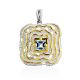 Voluptuous Gilded Silver Topaz Pendant, image 