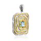 Voluptuous Gilded Silver Topaz Pendant, image , picture 3