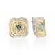 Voluptuous Gilded Silver Topaz Earrings, image 