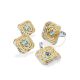 Voluptuous Gilded Silver Topaz Earrings, image , picture 3