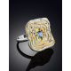 Fabulous Gilded Silver Topaz Ring, Ring Size: 7 / 17.5, image , picture 2