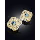 Voluptuous Gilded Silver Topaz Earrings, image , picture 2