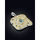 Voluptuous Gilded Silver Topaz Pendant, image , picture 2