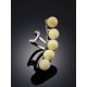 Bold Silver Amber Ear Cuff The Palazzo, image , picture 2