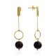 Stylish Gilded Silver Amber Dangle Earrings The Palazzo, image 