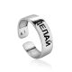 Trendy Silver Engraved Ring "ДЕЛАЙ", Ring Size: 9 / 19, image 