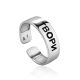 Minimalist Design Silver Engraved Ring, Ring Size: 8.5 / 18.5, image 