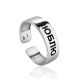Sterling Silver Engraved Ring "ЛЮБЛЮ", Ring Size: 6.5 / 17, image 