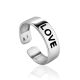 Cute Silver Engraved Ring LOVE, Ring Size: 6.5 / 17, image 