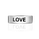 Cute Silver Engraved Ring LOVE, Ring Size: 6.5 / 17, image , picture 3