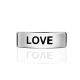 Cute Silver Engraved Ring LOVE, Ring Size: 6.5 / 17, image , picture 3