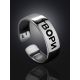 Minimalist Design Silver Engraved Ring, Ring Size: 8.5 / 18.5, image , picture 2