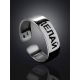 Trendy Silver Engraved Ring "ДЕЛАЙ", Ring Size: 9 / 19, image , picture 2