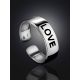 Cute Silver Engraved Ring LOVE, Ring Size: 6.5 / 17, image , picture 2