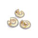 Gorgeous Disc Design Gold Crystal Earrings, image , picture 4