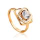 Versatile Gold Crystal Ring SWAROVSKI GEMS, Ring Size: 8 / 18, image 