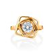 Versatile Gold Crystal Ring SWAROVSKI GEMS, Ring Size: 8 / 18, image , picture 4