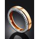 Statement Bicolor Gold Crystal Band Ring, Ring Size: 7 / 17.5, image , picture 2