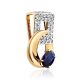 Geometric Design Gold Sapphire Pendant, image , picture 3