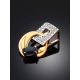 Geometric Design Gold Sapphire Pendant, image , picture 2
