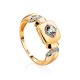 Fabulous Gold Crystal Ring, Ring Size: 6 / 16.5, image 