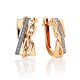 Stylish Chain Motif Gold Crystal Earrings, image 