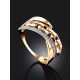 Elegant Chain Motif Gold Crystal Set, Ring Size: 9 / 19, image , picture 2