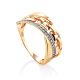 Elegant Chain Motif Gold Crystal Set, Ring Size: 9 / 19, image 