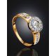Gold Crystal Statement Ring, Ring Size: 8.5 / 18.5, image , picture 2