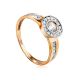 Gold Crystal Statement Ring, Ring Size: 8.5 / 18.5, image 