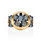 Gorgeous Gold Crystal Ring, Ring Size: 8 / 18, image , picture 4