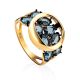 Gorgeous Gold Crystal Ring, Ring Size: 8 / 18, image 