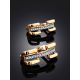 Contemporary Design Gold Crystal Earrings, image , picture 2