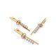 Key Motif Gold Crystal Earrings, image , picture 4