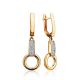 Gold Crystal Statement Earrings, image 