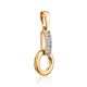 Geometric Design Gold Crystal Statement Pendant, image , picture 4