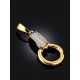 Geometric Design Gold Crystal Statement Pendant, image , picture 2