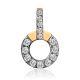 Geometric Design Gold Crystal Pendant, image 
