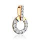 Geometric Design Gold Crystal Pendant, image , picture 4