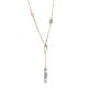 Infinity Motif Gold Crystal Necklace, image 