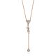 Ultra Feminine Gold Crystal Lariat Necklace, image 