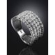 Sophisticated Design Silver Beaded Ring The Sparkling, Ring Size: 8 / 18, image , picture 2