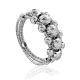 Glittering Silver Beaded Ring The Sparkling, Ring Size: 6.5 / 17, image 