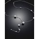 Refined Silver Beaded Tie Necklace The Sparkling, image , picture 2