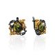 Filigree Design Silver Serpentine Earrings, image 