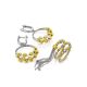 Bicolor Silver Dangle Hoop Earrings The Sparkling, image , picture 4